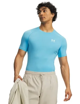 T-shirt à Manches Courtes Heatgear Armour Comp White / Blue S - Under armour - FashionsVida