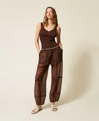 Twinset Top en maille avec volants
