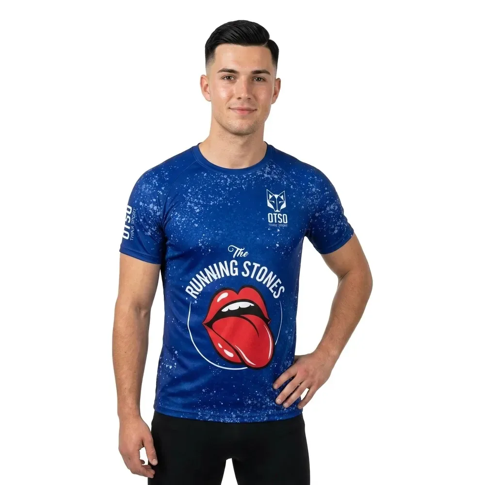 Maglietta A Maniche Corte Stones Azul M - OTSO - FashionsVida