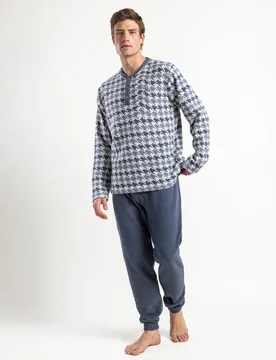 Pijama completo largo de hombre de punto milano - Admas - FashionsVida