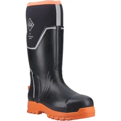 Grit S5 Rubber Mens Black/orange Wellington - Size Uk 12