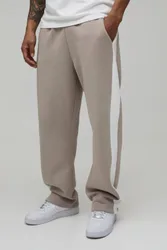 Herren Straight Fit Jogginghose mit Paneelen Stone Größe 2XL