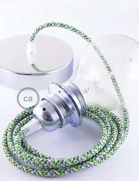 Cables Lampe Suspendue Pendel Pour Abat-jour Rx05 Pixel 1 M Green / Chrome Plated One Size - Creative - FashionsVida