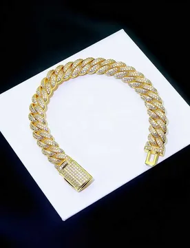 Nuoya Iced Out Cuban Bracelet For Men Woman 10MM Width Cubic Zirconia Cuban Chain Hip Hop Luxury Jewelry Wholesale - Aliexpress - FashionsVida