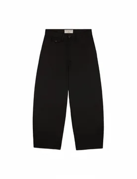BLACK COTTON TAILORING BALOON TROUSERS - WALK IN PARIS - FashionsVida