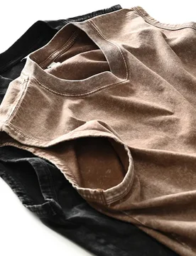 New Summer Men's Washed Cotton Tank Tops Muscle Gym Sleeveless Workout T Shirts Running Beach Loose Cutoff Tees - Aliexpress - FashionsVida