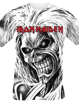 T-Shirt - Killers Allover - S bis XXL - für Männer - Größe L - weiß - Lizenziertes Merchandise! - Männer - male - Iron Maiden - FashionsVida