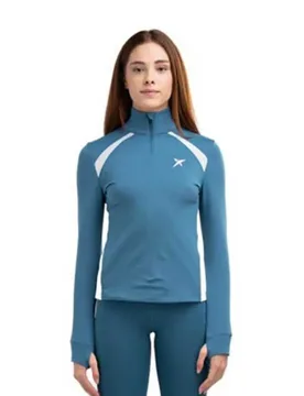 Frida Half Zip Sweatshirt Blue M - Drop Shot - FashionsVida