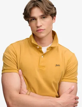 Superdry Herren Classic Pique Poloshirt mit Lockerer Passform Yellow - Größe: S - 49.99 - FashionsVida