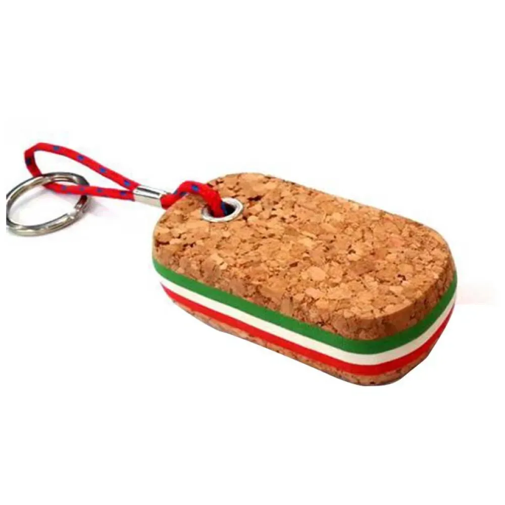 Oval Cork Floating Key Chain Brown / Red One Size unisex - Oem Marine - FashionsVida