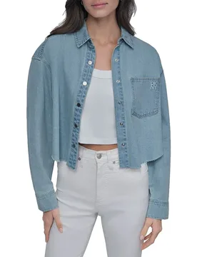 Camicia A Maniche Lunghe Cropped Drop Shoulder Stratford XS - DKNY - FashionsVida