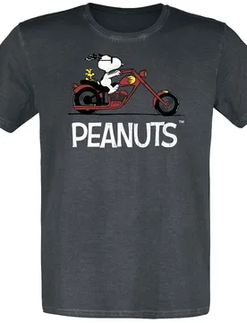 T-Shirt - Snoopy - Biker - Rocker - Woodstock - S bis 5XL - für Männer - Größe 3XL - multicolor - EMP exklusives Merchandise! - Männer - male - Peanuts - FashionsVida