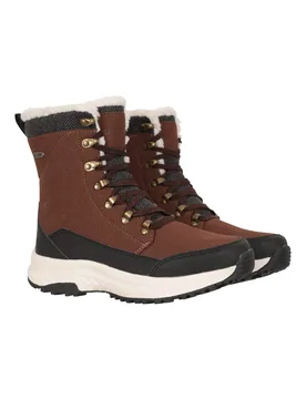 Montreal Womens Thermal Waterproof Snow Boots - Brown - Brown - Size: 8 - Mountain Warehouse - FashionsVida