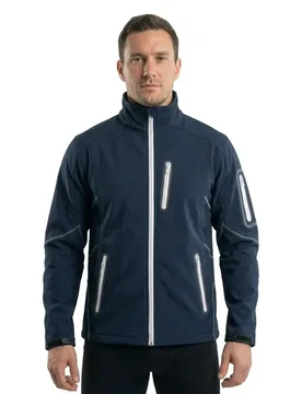 Softshell Jacket Blue L Men - Vercelli - FashionsVida