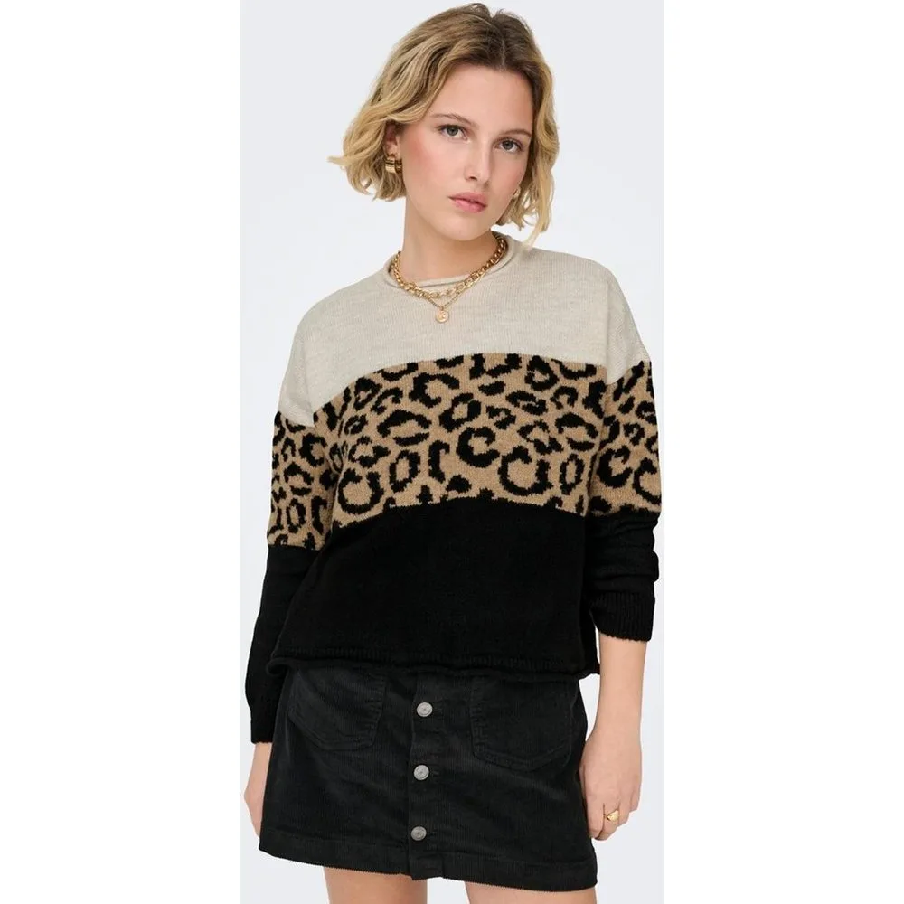 Jersey de mujer de manga larga con cuello redondo - Only - FashionsVida