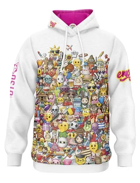 Emoji Big Wave Hoodie Multicolour 2XS Men,Women - OTSO - FashionsVida