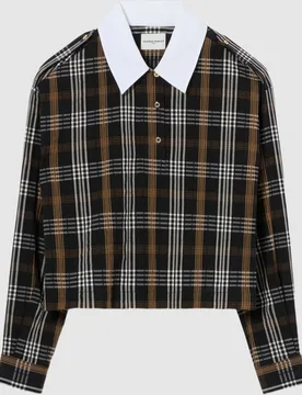 Blusa de mujer de cuadros y manga larga - CLAUDIE PIERLOT - FashionsVida