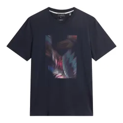 Mens Father Box Printed Navy T-Shirt - Black Cotton - Size 3xl