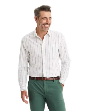Camicia A Maniche Lunghe Ultimate Lindley Poplin Regular Fit Lucent White M - Dockers - FashionsVida
