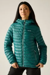 Women's Hurden Hooded Lightweight Quilted Jacket in Dark Green Size: 20 - Dark Green - Size: 20