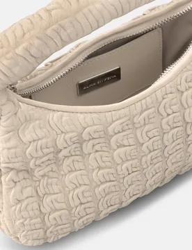 Bolso de mano de piel efecto relieve con correa bandolera ajustable y cierre de cremallera - Alma en Pena - FashionsVida