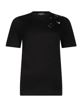 Camiseta Mujer Negro XS Mujer - Dsquared2 - FashionsVida