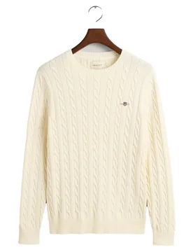 Gant Pull Cable Cream 2XL Homme - Gant - FashionsVida