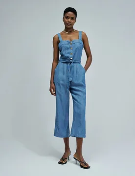 Mono en lightdenim con lino de mujer - Salsa Jeans - FashionsVida