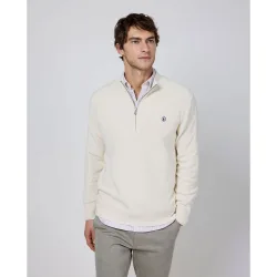 Jersey de hombre punto inglés con cremallera
