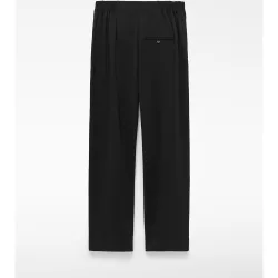 Pantalón recto de mujer de tiro alto y cinturilla elástica