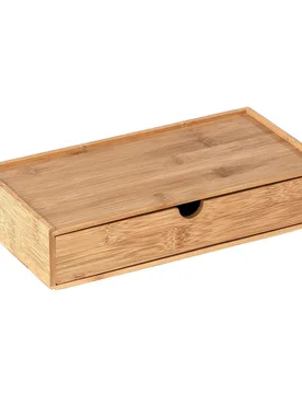 Aufbewahrungsbox „Terra“ mit Schublade, Bambus - WENKO - FashionsVida