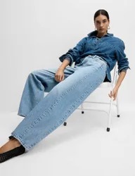 Mid Rise Barrel Jeans Light Indigo female