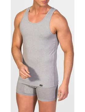 Camiseta interior de hombre de algodón egipcio de tirantes y cuello redondo - ZD - FashionsVida