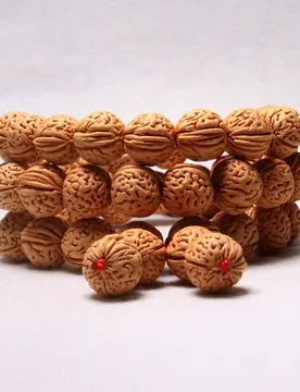 Natural peach stone neck necklace, 54 beads, long string, dense grain, low-profile design, unisex, wild mountain Buddhist beads - Aliexpress - FashionsVida