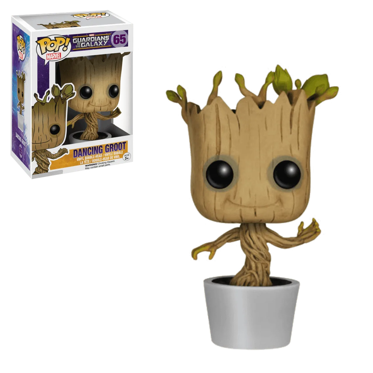 POP! Marvel - Guardians of the Galaxy #65 Dancing Groot (White) - Funko - FashionsVida