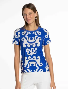 Camiseta de mujer de punto circular estampada - Naulover - FashionsVida