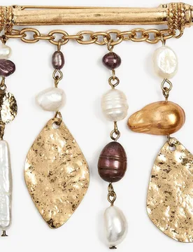Broche con abalorios y perlas decorativas - Parfois - FashionsVida