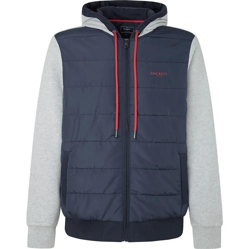 Felpa Con Zip Heritage Qlt Navy / Grey XL - Hackett - FashionsVida
