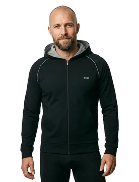 Felpa Con Zip Mix&match H 10259917 Black 5XL - BOSS - FashionsVida