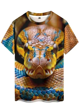 Daily Wear Relaxed Fashion Print Men's 3D Printed Short-Sleeve T-Shirt - Loungewear Top - Aliexpress - FashionsVida