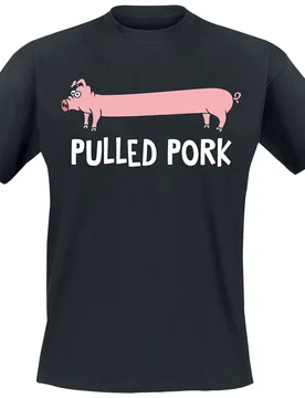 T-Shirt - Pulled Pork - M bis 3XL - für Männer - Größe XL - schwarz - Männer - male - Tierisch - FashionsVida