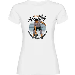 T-shirt à Manches Courtes Stay Healthy White S