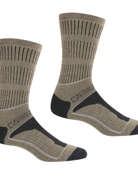 Womens/ladies Samaris 3 Season Boot Socks (Moccasin Brown/briar Grey) - Size Uk 6-8 - Regatta - FashionsVida