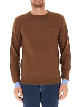 SUN68 Maglione con toppe TABACCO L - Sun68 - FashionsVida