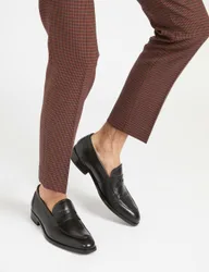 Suede Slip-On Loafers Black female