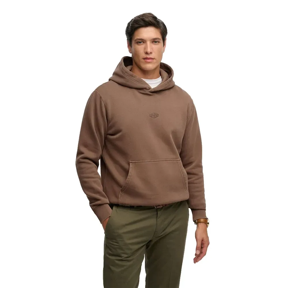 Felpa Con Cappuccio Micro Logo Shitake Brown 2XL - Superdry - FashionsVida