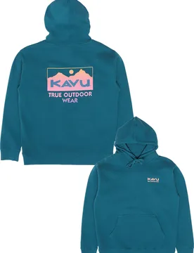 Sweat à capuche - Fade Away Sweatshirt Transformative Teal en Coton - Taille L - Bleu - Kavu - FashionsVida