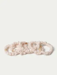 Pack Cream Bead Scrunchie Pink female