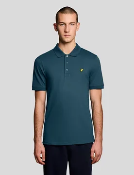 Men's Everyday Cotton Polo Shirt Rich Teal - Lyle & Scott - FashionsVida