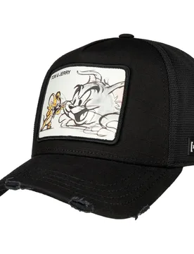 Tom & Jerry Grimace Trucker Cap by - grey - Female - Size: One Size - Capslab - FashionsVida